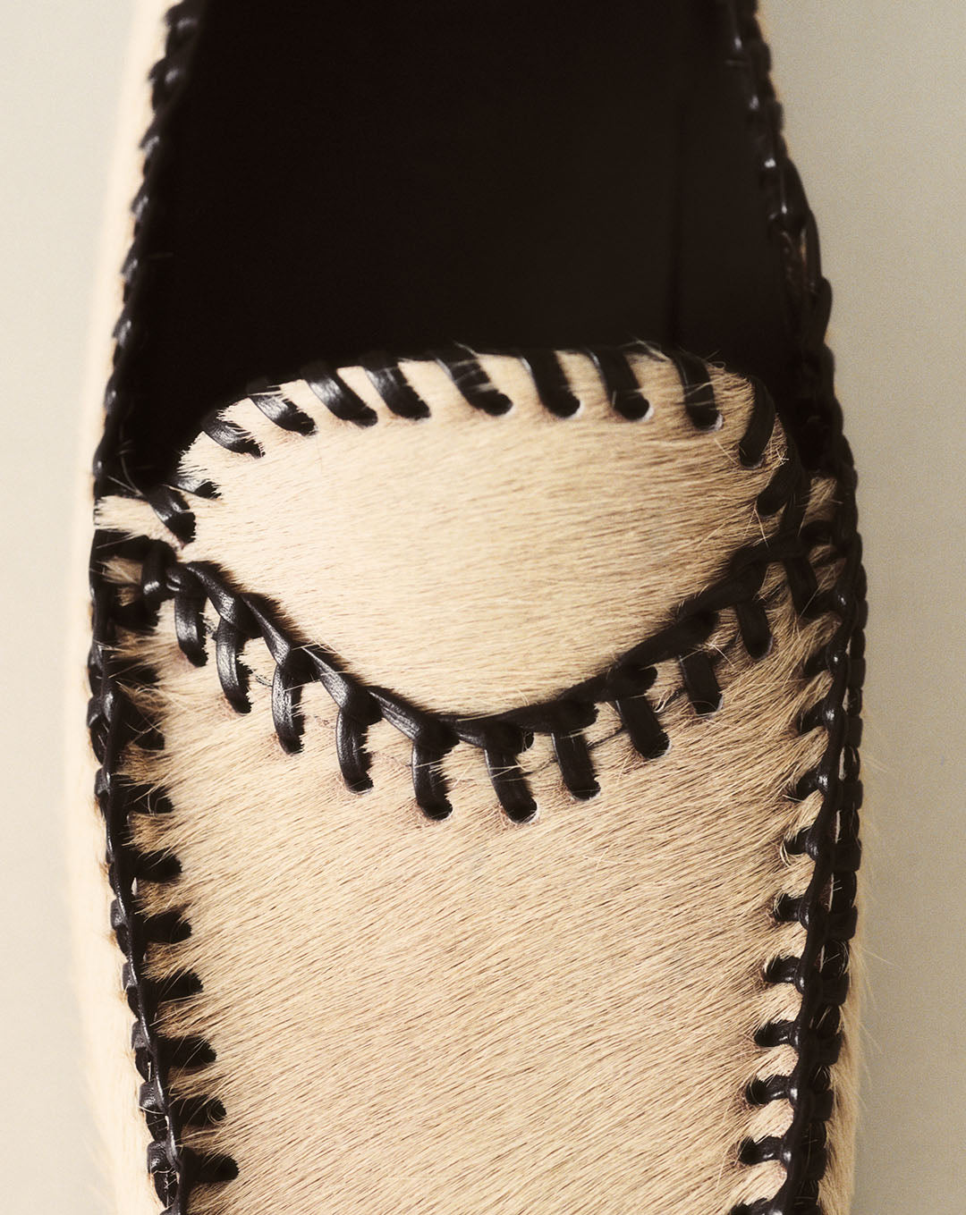 SOLLERIC CALF HAIR - Braided Seams Pull-on Loafer