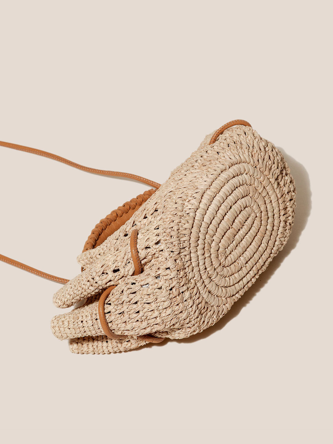 ARTA MINI CROCHET RAFFIA - Pleated Crossbody Bag