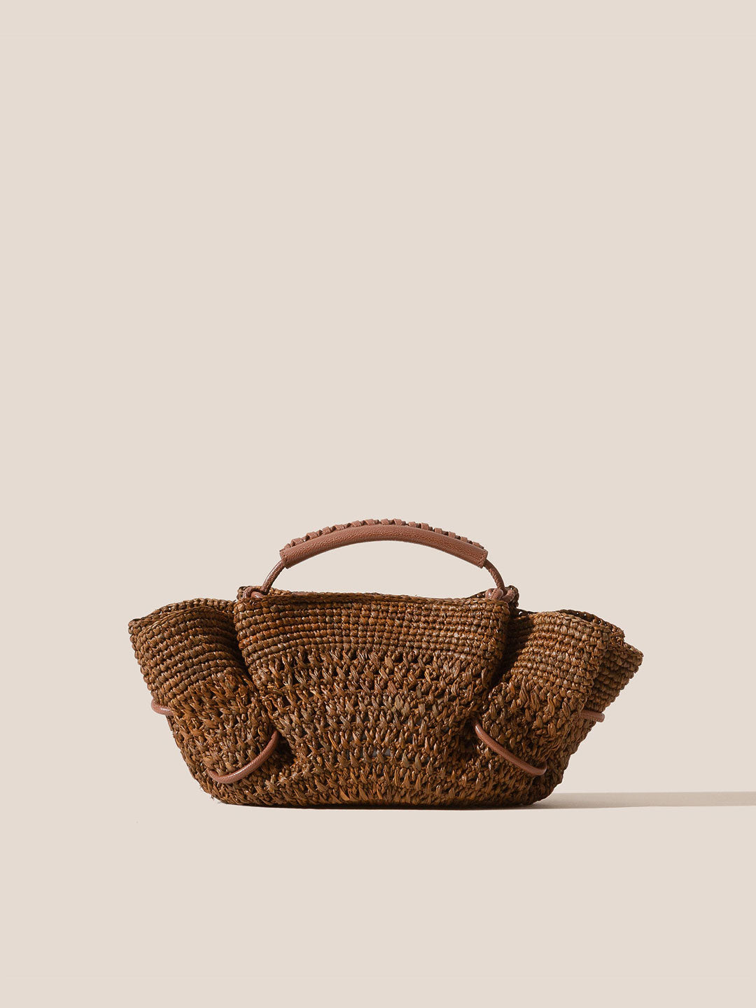 ARTA MINI CROCHET RAFFIA - Pleated Crossbody Bag