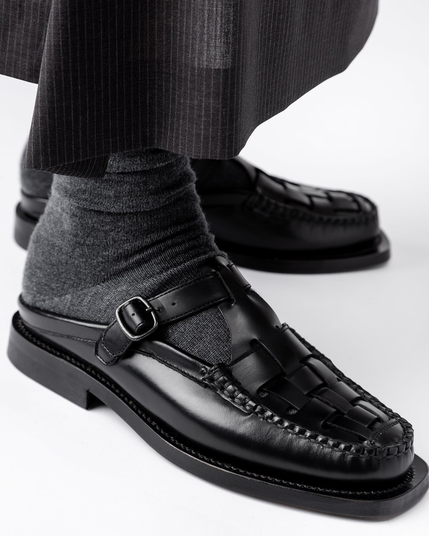 BONEL - Woven T-bar Mule Loafer