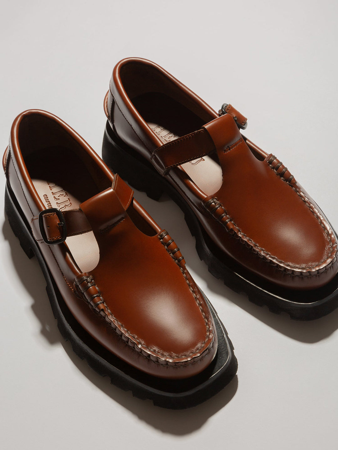 ALBER SPORT - Tread Sole T-Bar Loafer