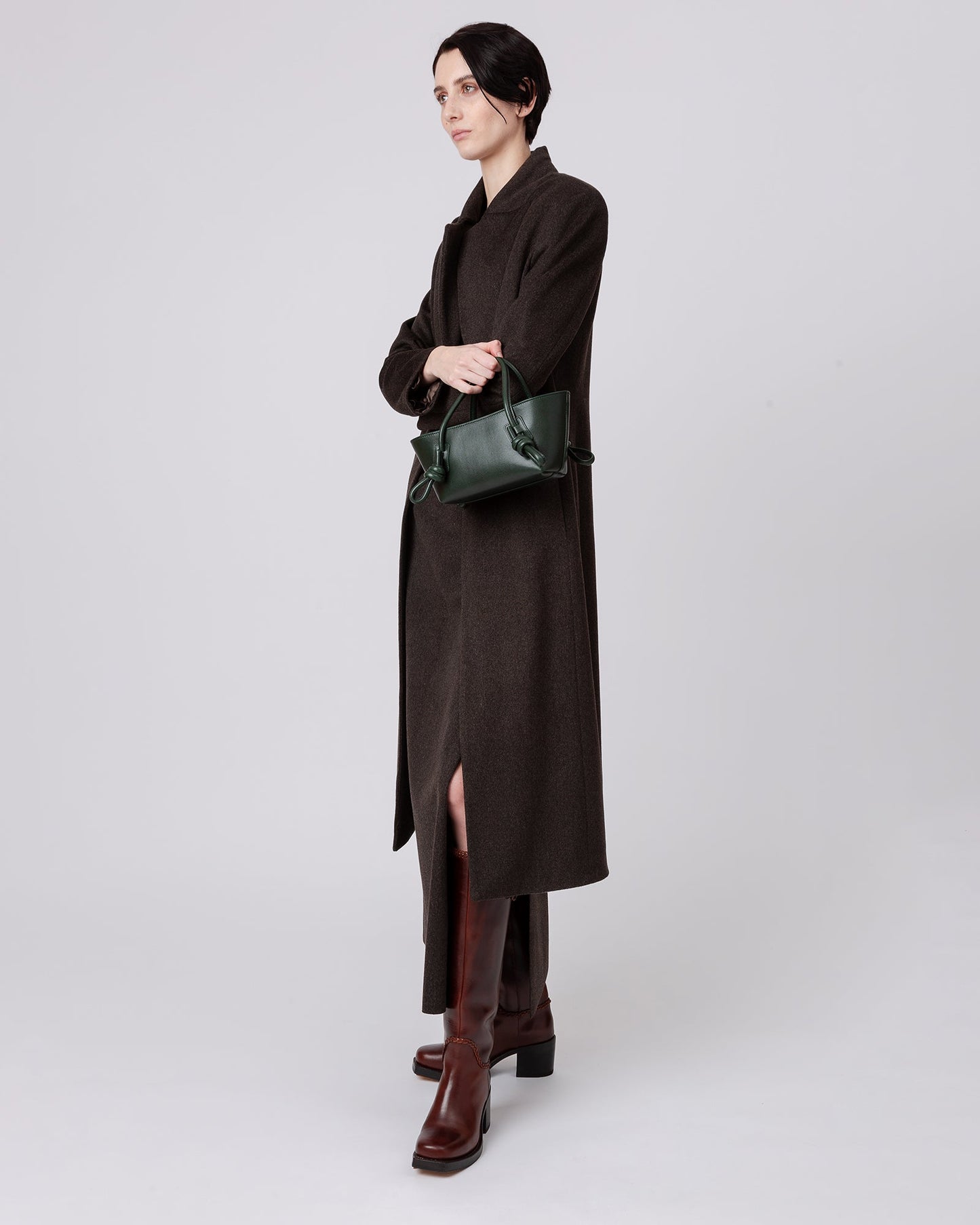 CALOBRA - Heeled Square-Toe Braided Detail Knee-High Boot