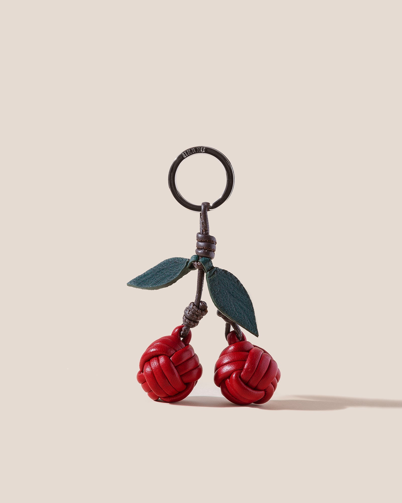 CIRERES - Hand-Knotted Cherries Leather Key Holder - HEREU JAPAN