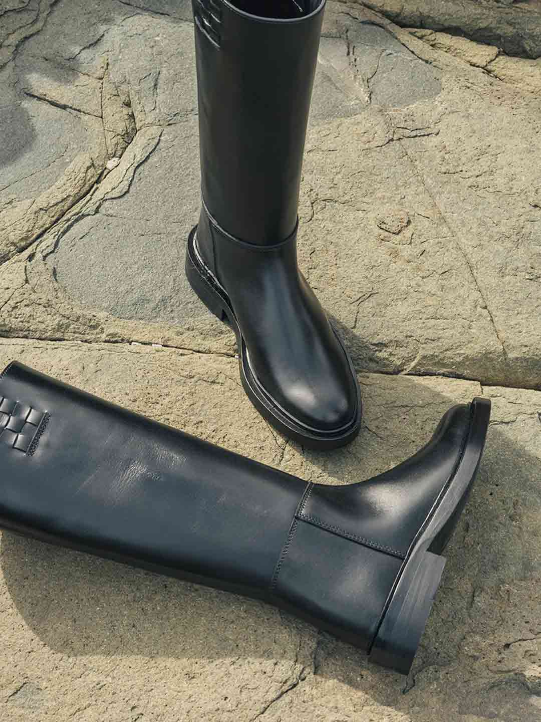 ANELLA - Interwoven Detailed Pull-On Boot