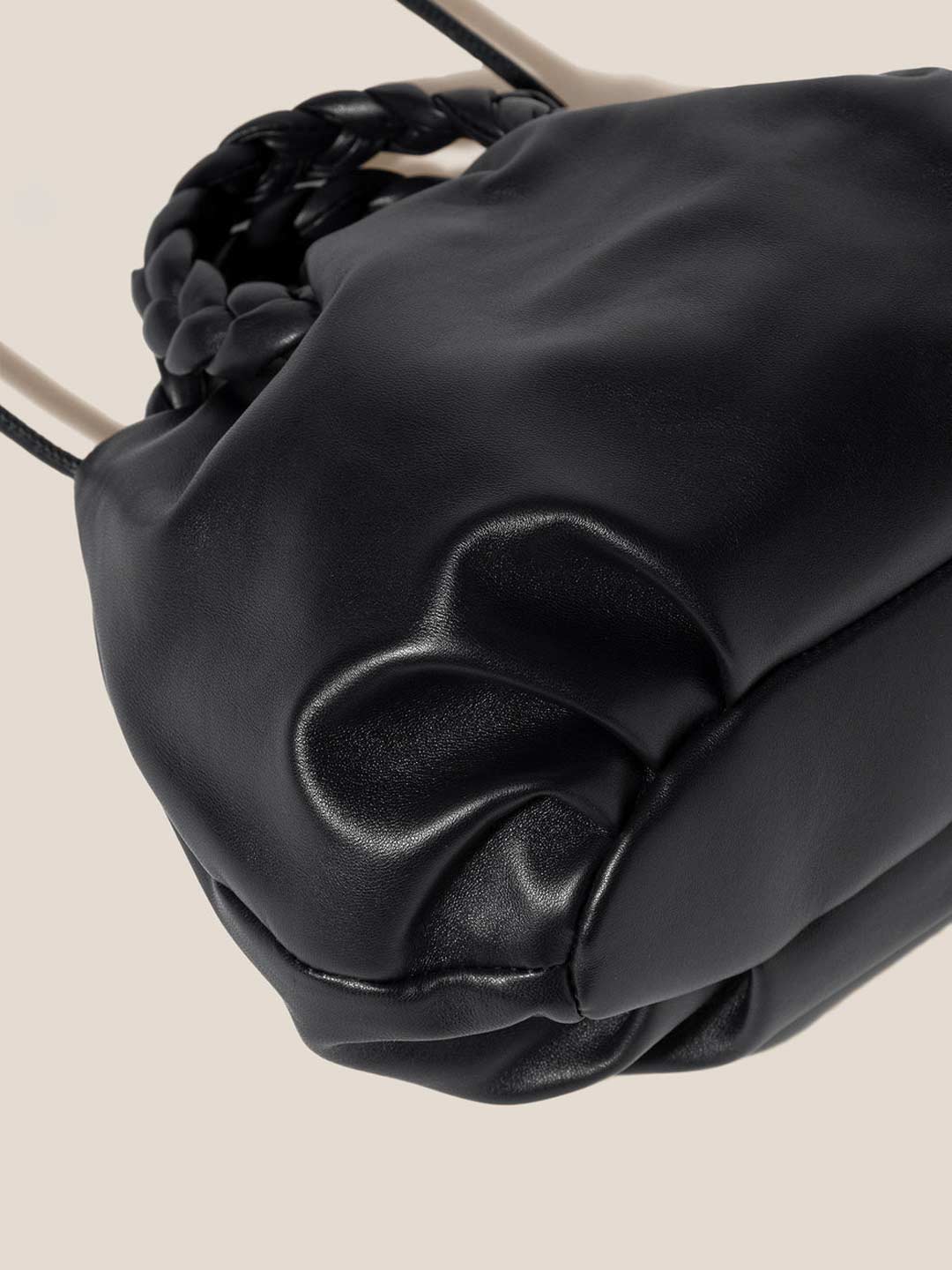 BOMBON M - Plaited-handle Leather Crossbody Bag