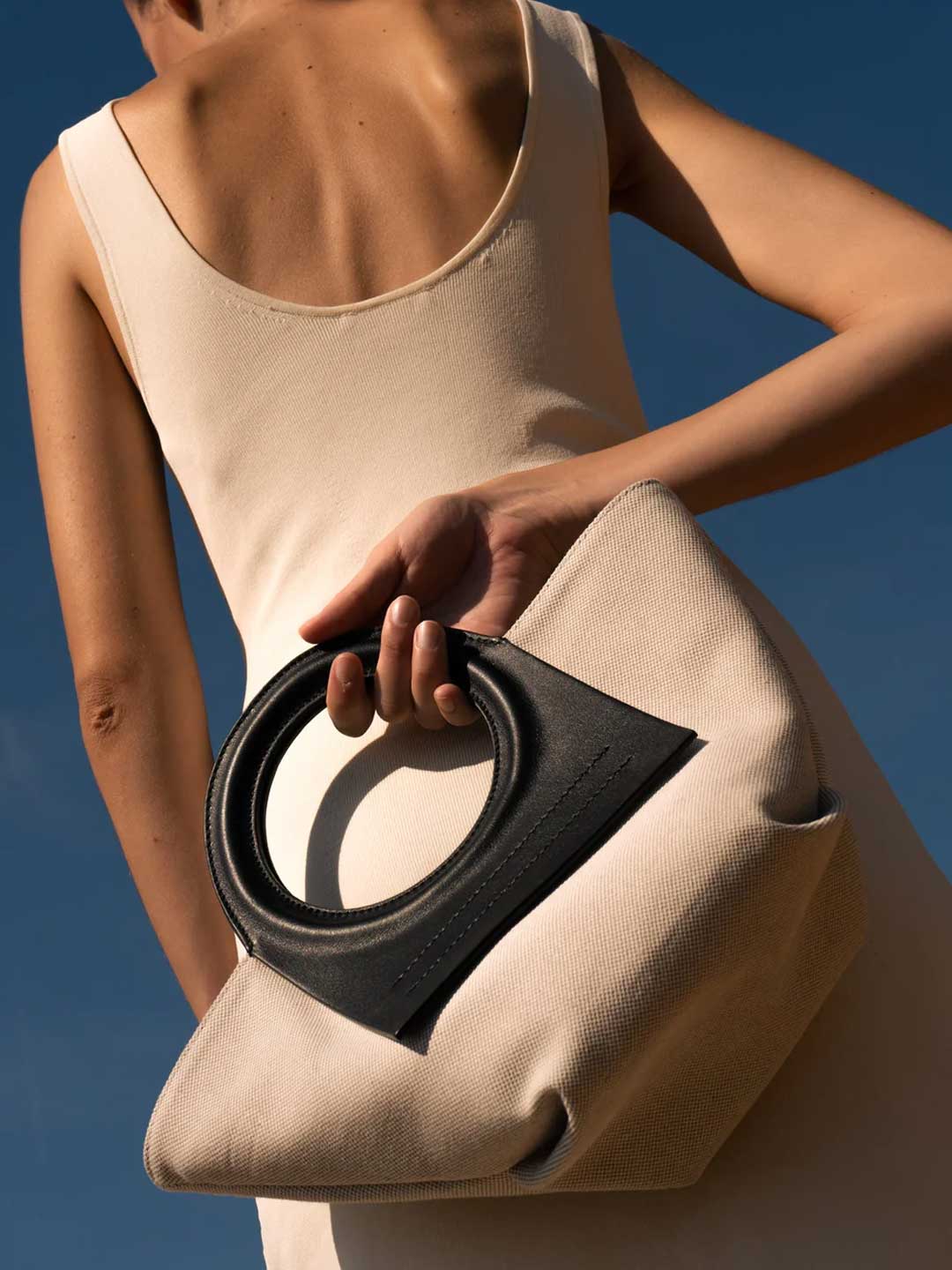 CALA MINI - Canvas-Leather Tote Bag