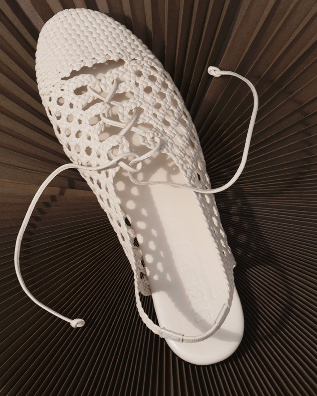 SARDANA - Lace-up Woven Slingback Pump