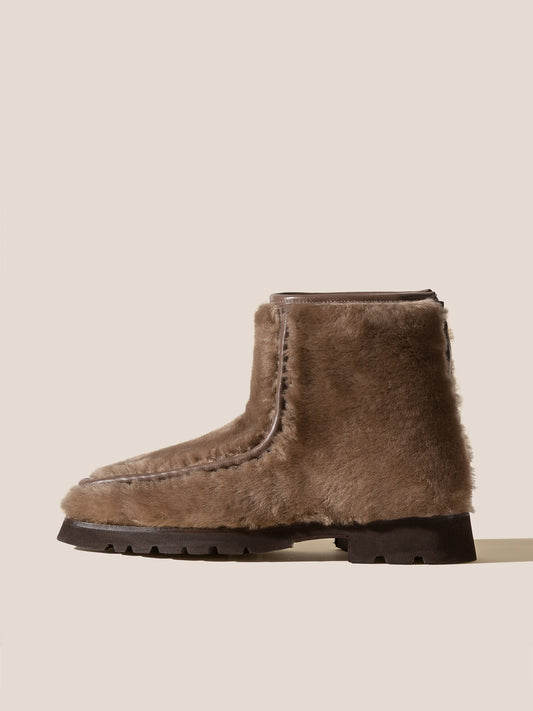 ARMENTA LOW ZIPPED - Shearling Ankle Boot Loafer