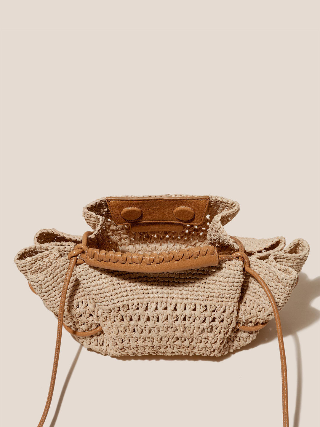 ARTA MINI CROCHET RAFFIA - Pleated Crossbody Bag