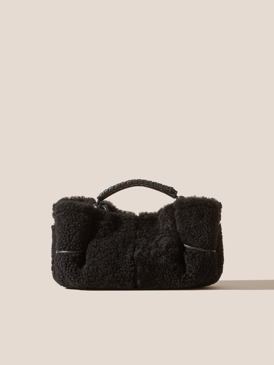 ARTA MINI CURLY SHEARLING - Pleated Crossbody Bag