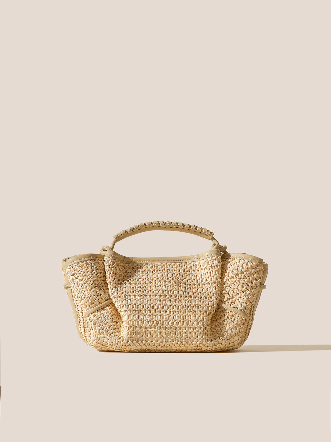 ARTA MINI RAFFIA - Pleated Crossbody Bag