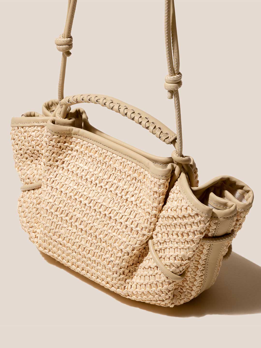 ARTA MINI RAFFIA - Pleated Crossbody Bag