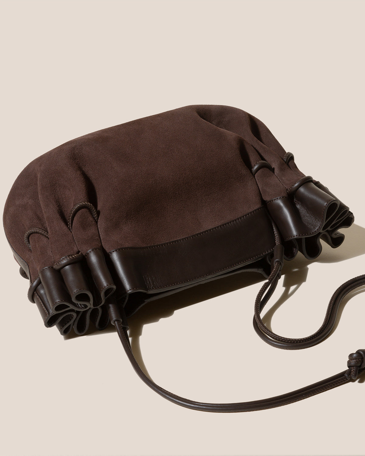 ARTA SUEDE - Pleated Shoulder Bag