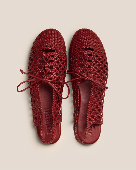 SARDANA - Lace-up Woven Slingback Pump