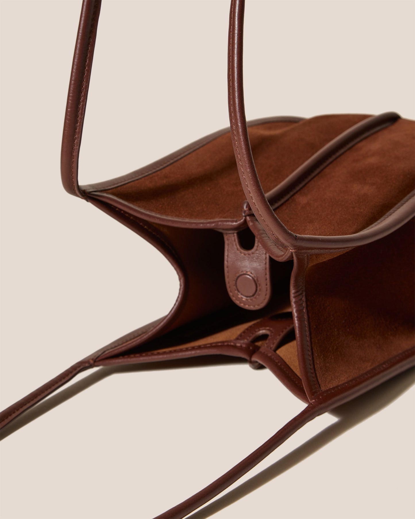 CALELLA BUCKET SUEDE - Leather-trimmed Shoulder Bag