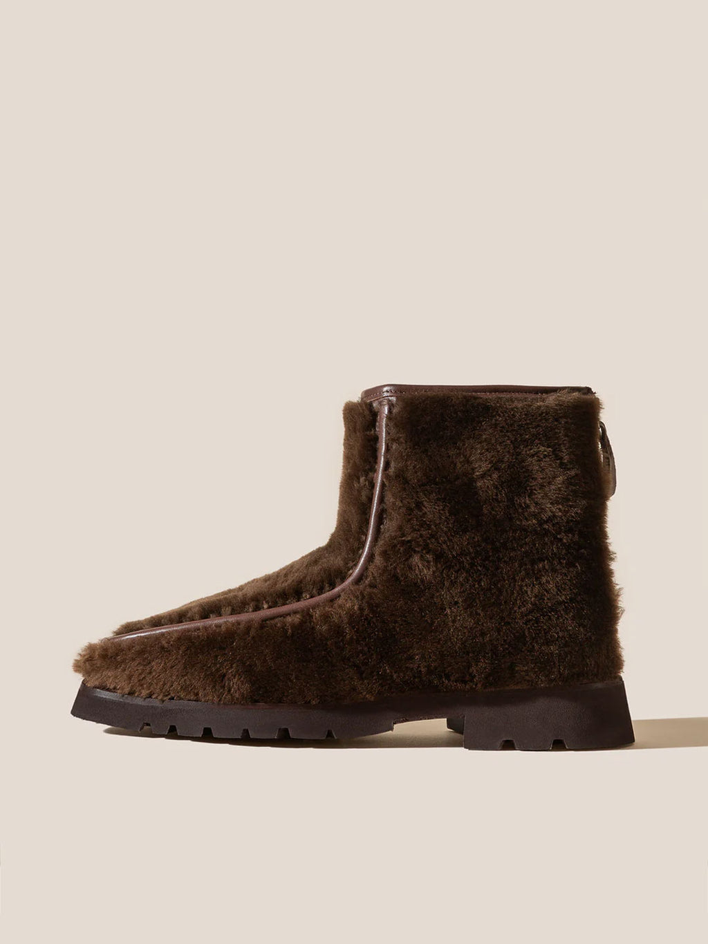 ARMENTA LOW ZIPPED - Men's Shearling Ankle Boot Loafer