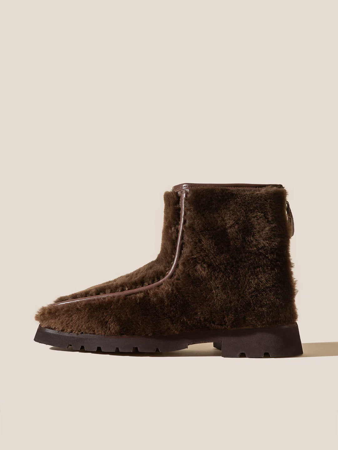 ARMENTA LOW ZIPPED - Men's Shearling Ankle Boot Loafer