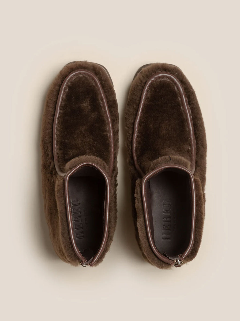 ARMENTA LOW ZIPPED - Men's Shearling Ankle Boot Loafer
