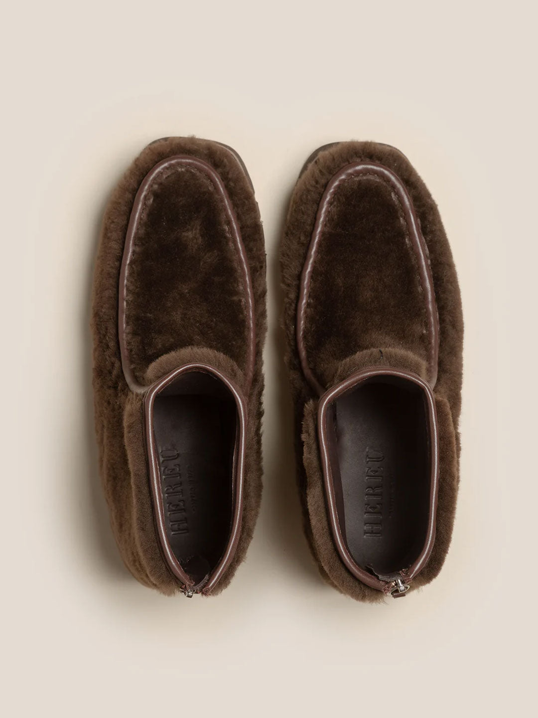 ARMENTA LOW ZIPPED - Men's Shearling Ankle Boot Loafer