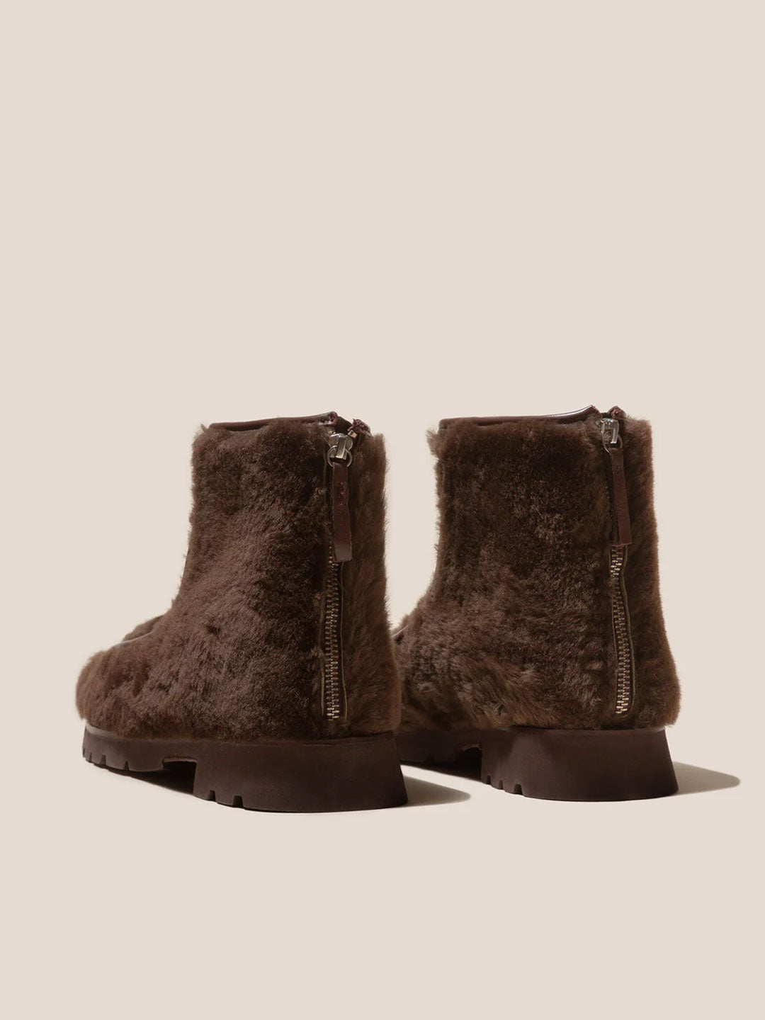 ARMENTA LOW ZIPPED - Men's Shearling Ankle Boot Loafer