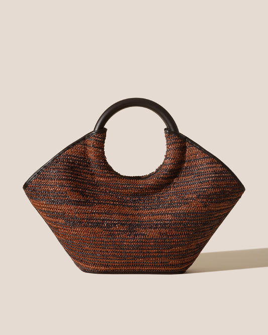 CABASSA RAFFIA BICOLOUR - Round-handle Tote Bag