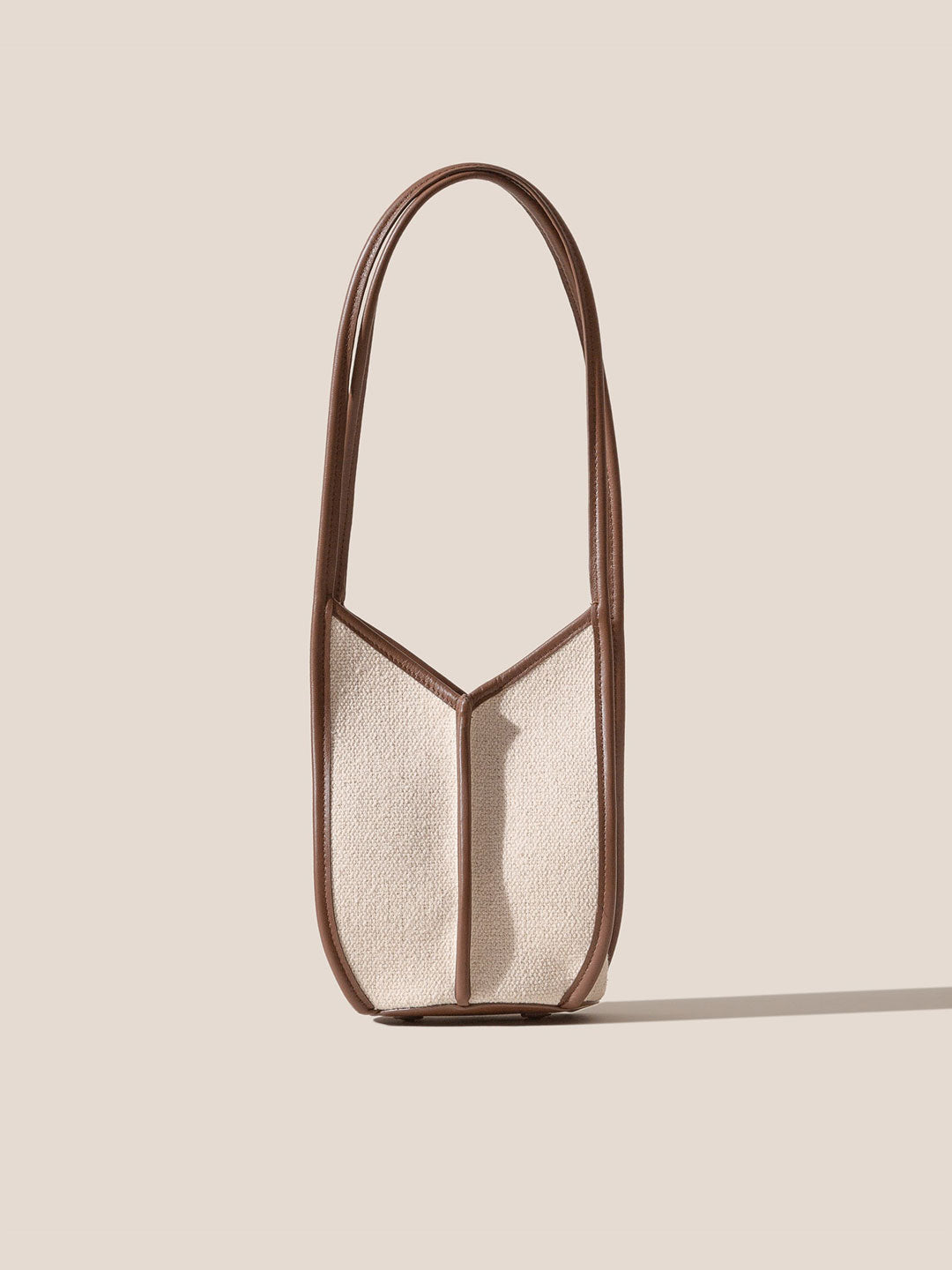 CALELLA BUCKET CANVAS - Leather-trimmed Shoulder Bag