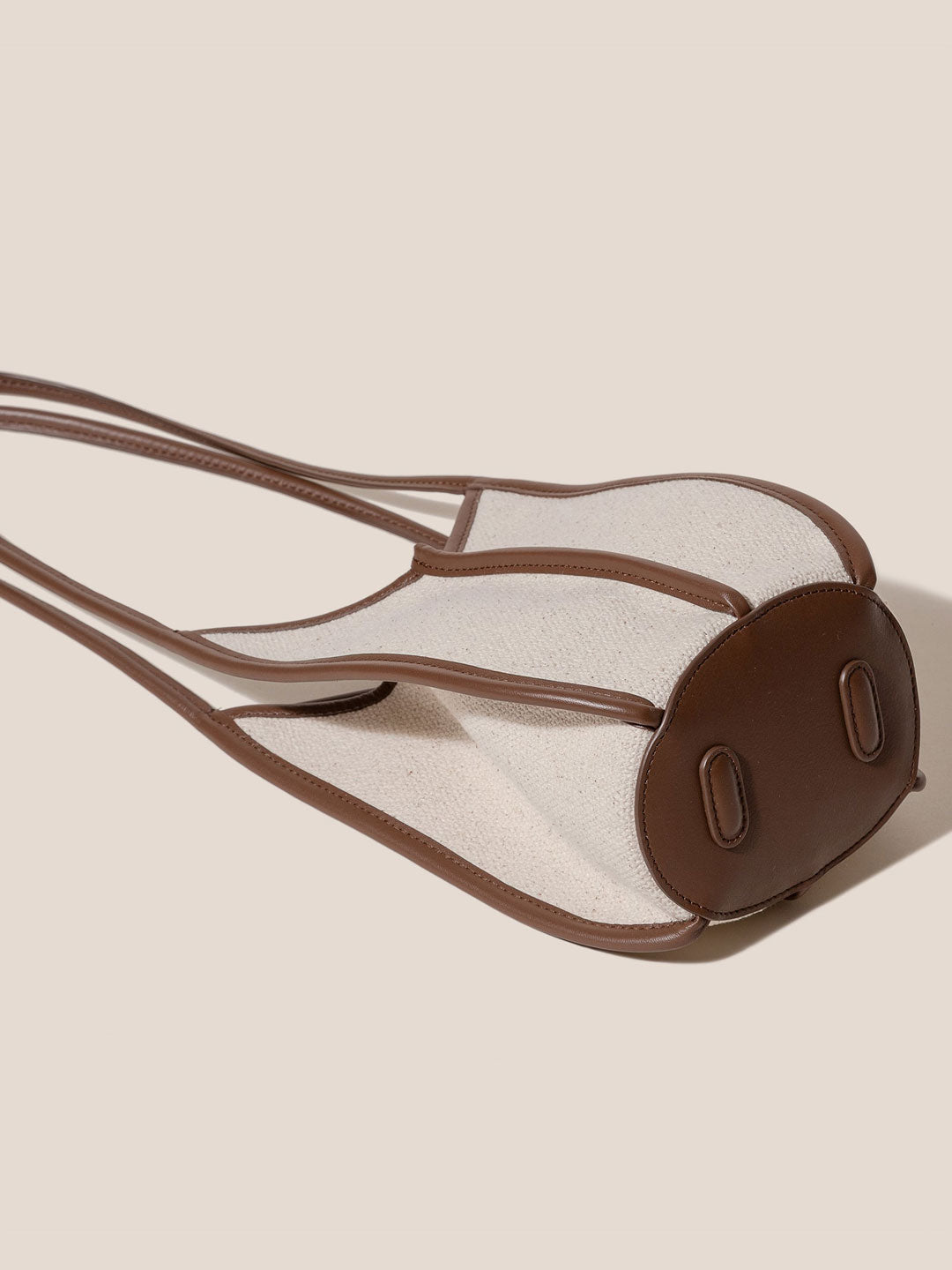 CALELLA BUCKET CANVAS - Leather-trimmed Shoulder Bag