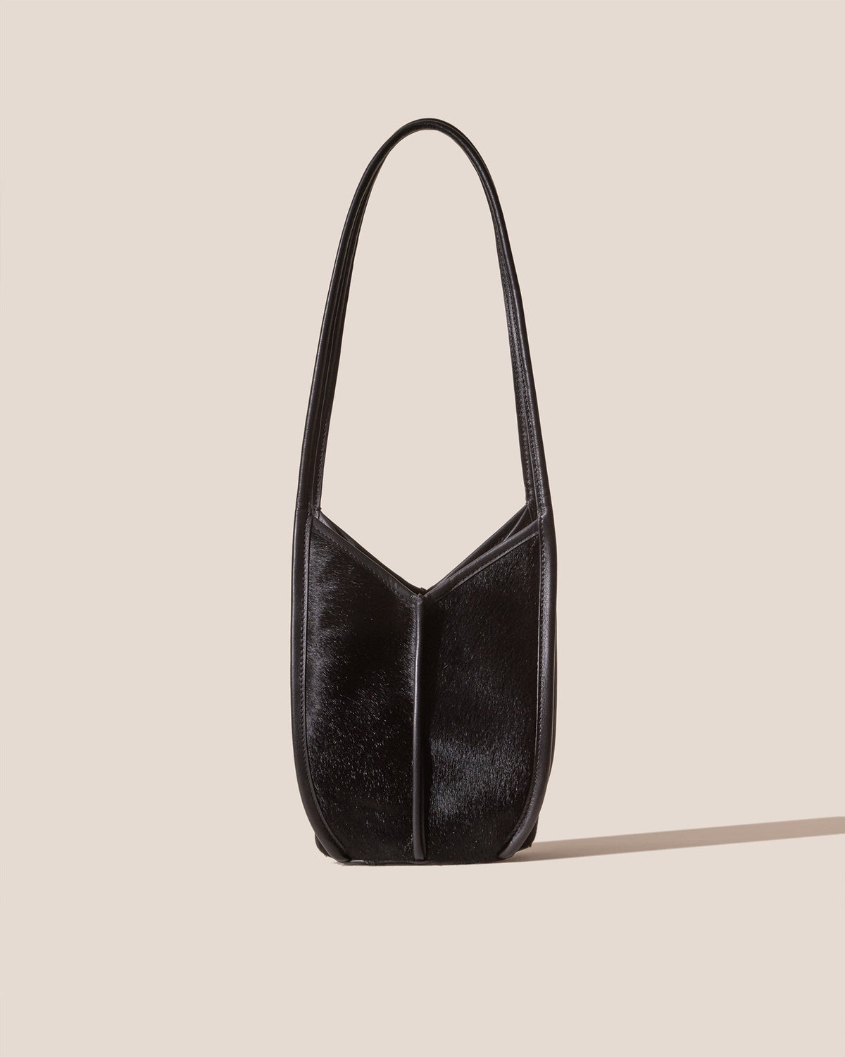 CALELLA BUCKET CALF HAIR - Leather-trimmed Shoulder Bag
