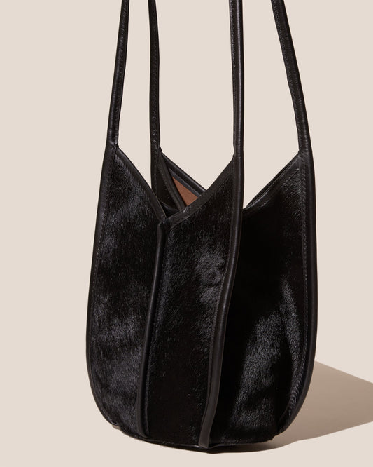 CALELLA BUCKET CALF HAIR - Leather-trimmed Shoulder Bag