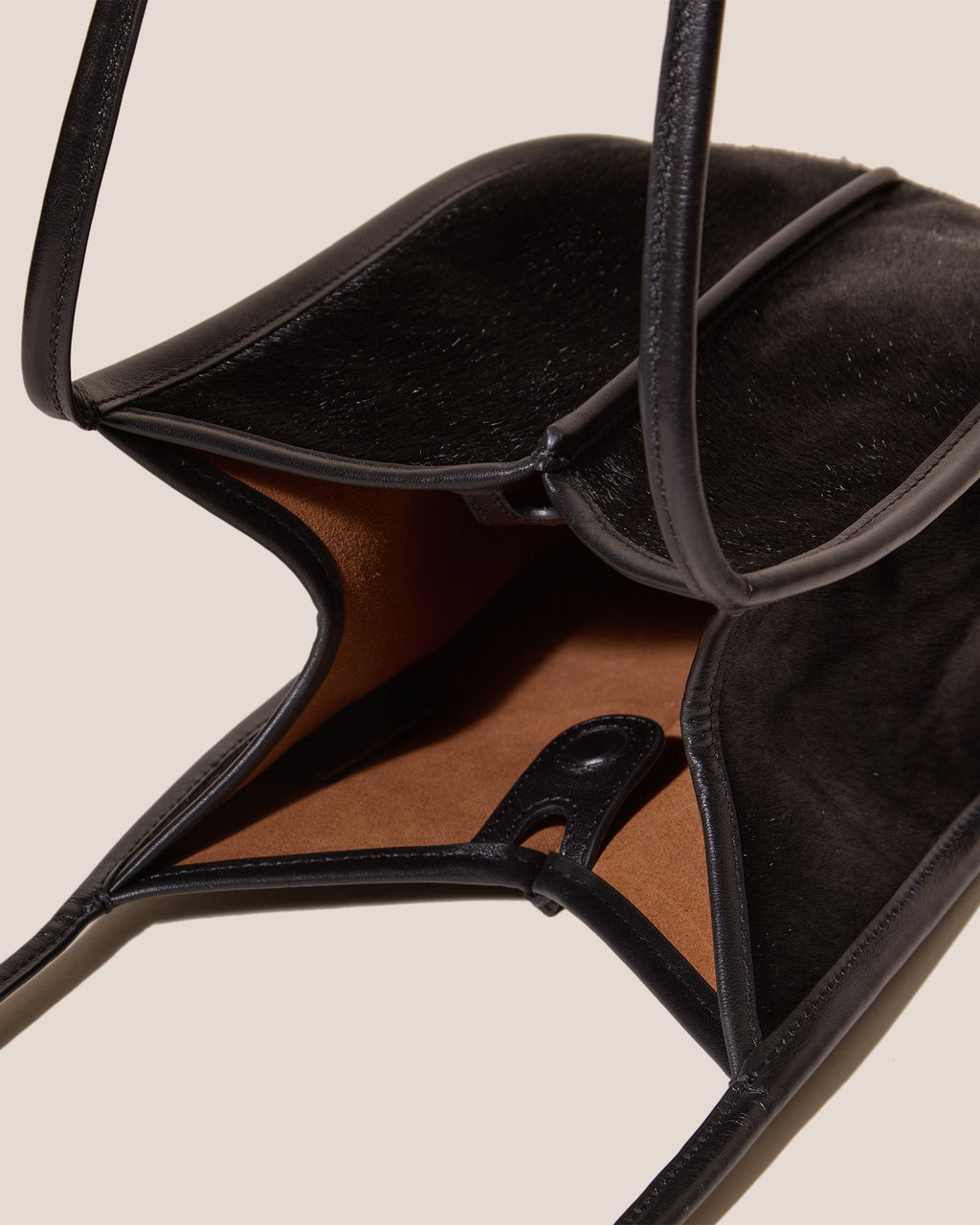 CALELLA BUCKET CALF HAIR - Leather-trimmed Shoulder Bag