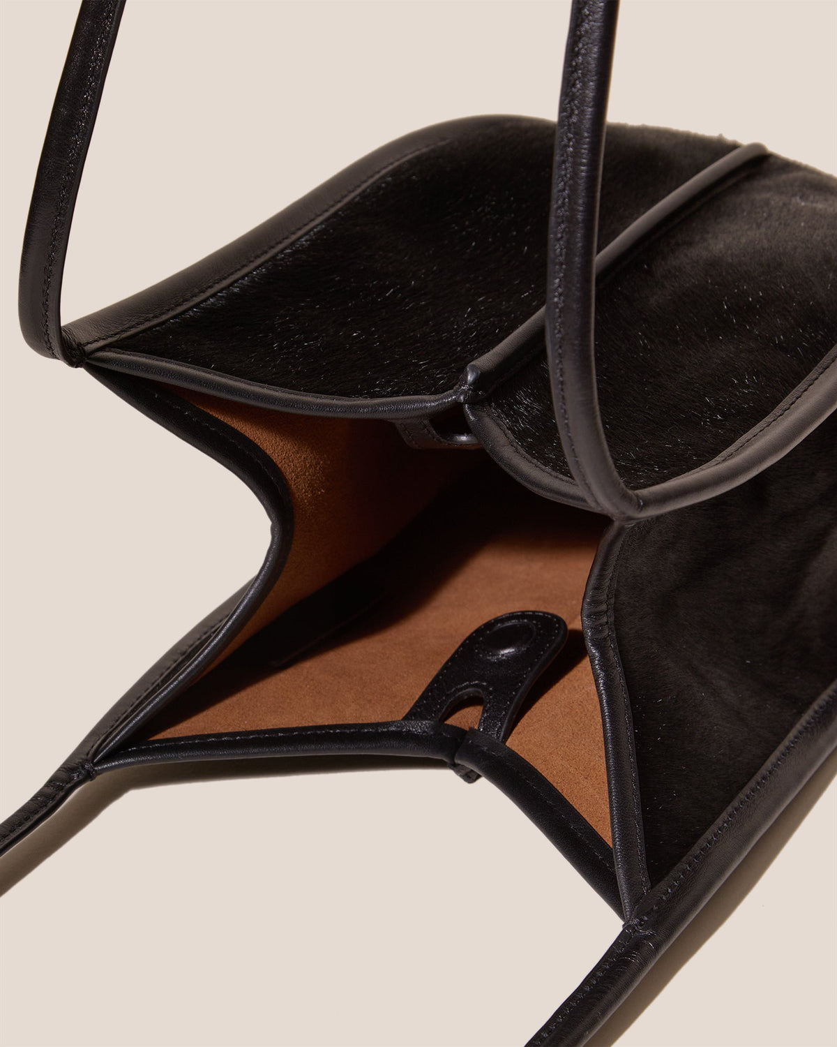 CALELLA BUCKET CALF HAIR - Leather-trimmed Shoulder Bag