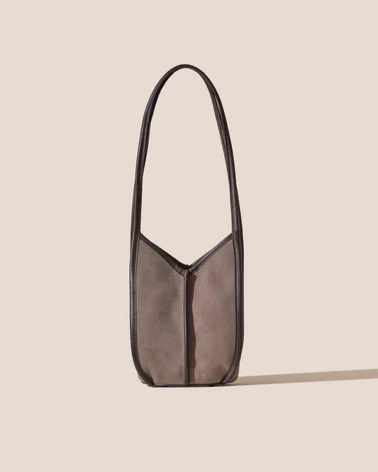 CALELLA BUCKET SUEDE - Leather-trimmed Shoulder Bag