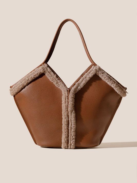 CALELLA CURLY SHEARLING TRIMS - Tote Bag