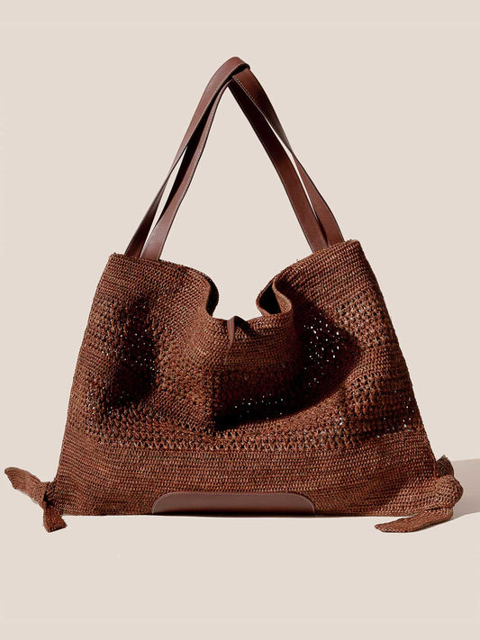 CADOR - Slouchy Raffia Macrame Shoulder Bag