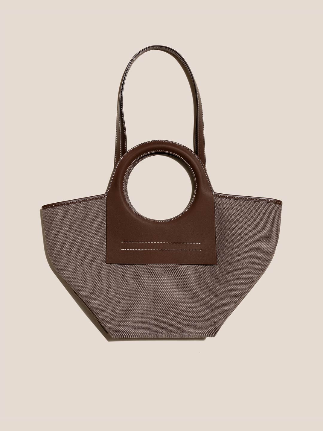 CALA S WINTER - Leather-trimmed Canvas Tote Bag