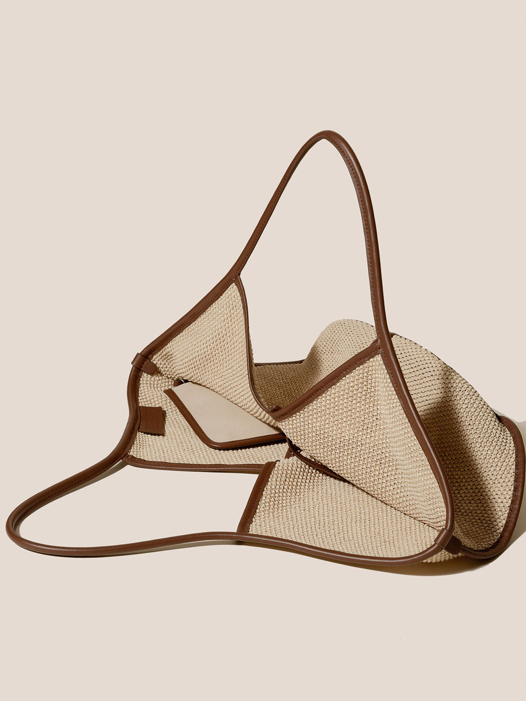 CALELLA SOFT VISCOSE - Leather-trimmed Tote Bag