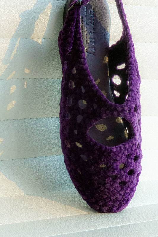 EMPURIA VELVET - Woven Slingback Sandal