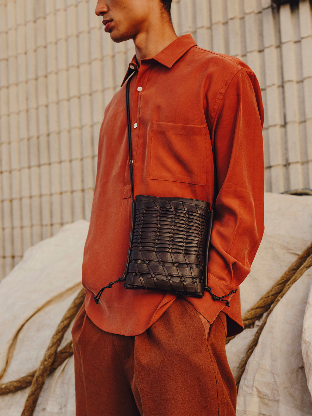 TRENA - Flat Square Crossbody Bag - HEREU JAPAN Official Online Store