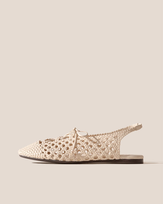 SARDANA - Lace-up Woven Slingback Pump