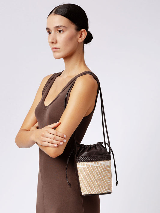 PALAU YUTE - Hand-Braided Mini Bucket Crossbody Bag