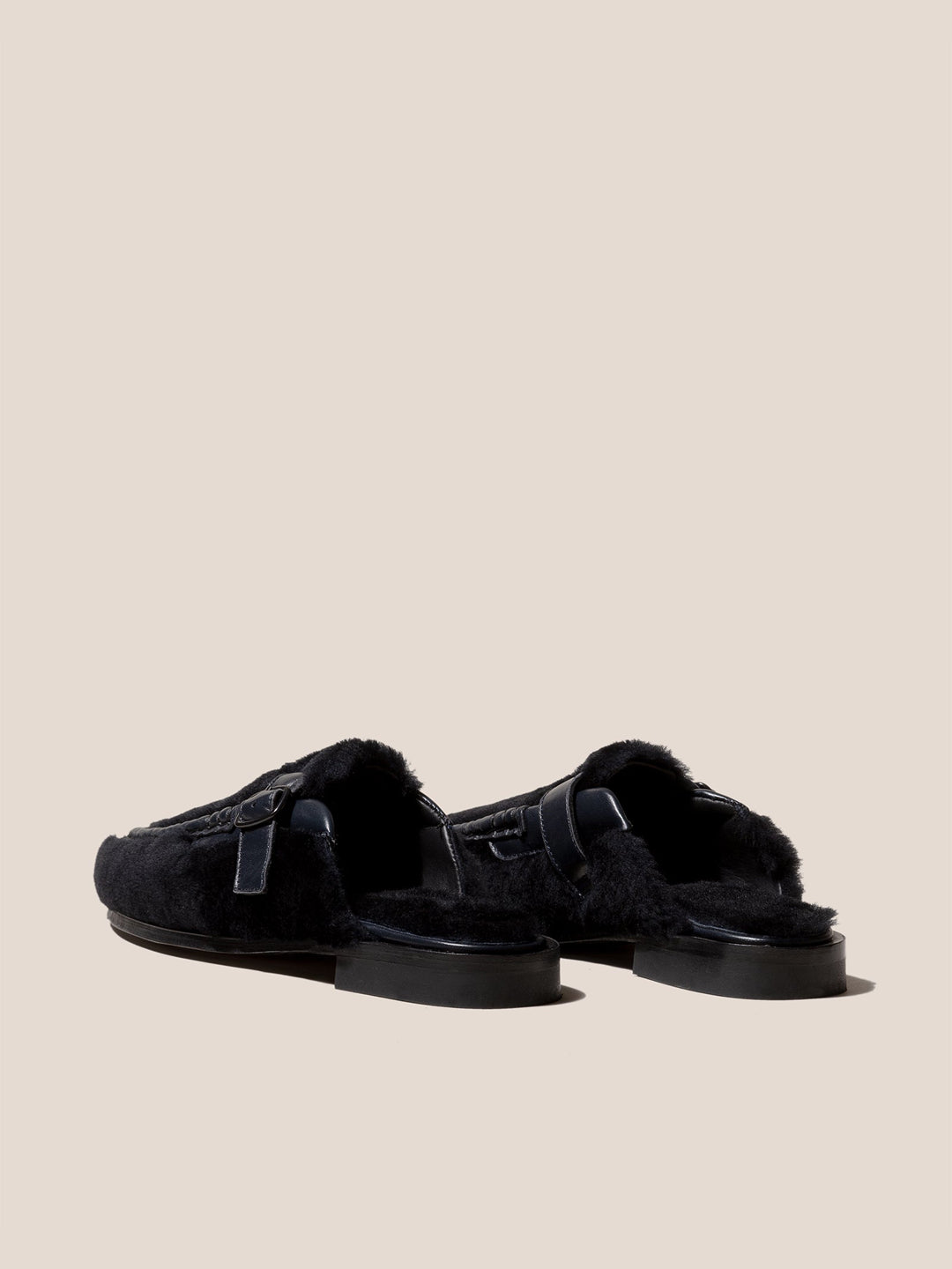 BARRACA SHEARLING - Buckle-strap Mule Loafer