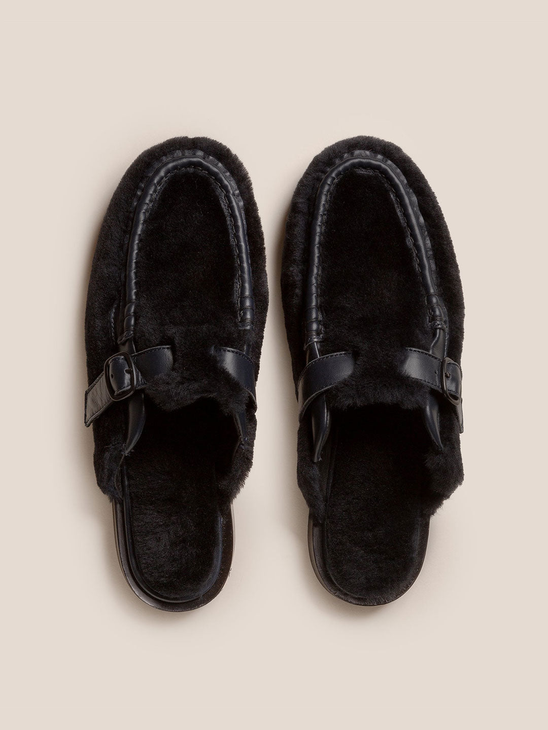 BARRACA SHEARLING - Buckle-strap Mule Loafer