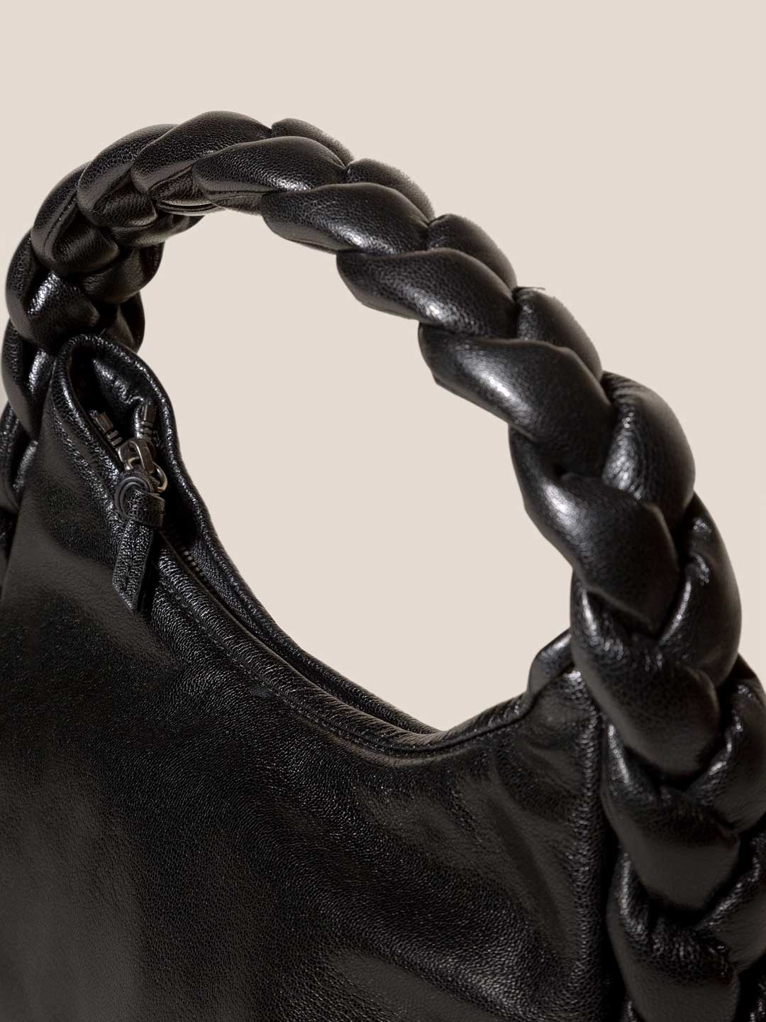 ESPIGA SUPPLE SHINY - Plaited Padded-detail Shoulder Bag