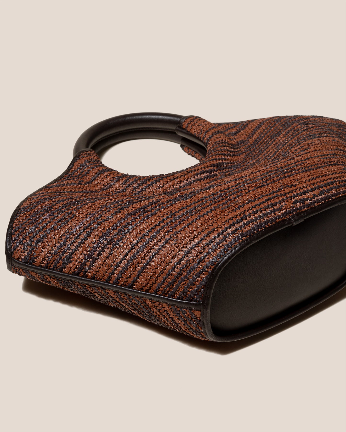 CABASSA RAFFIA BICOLOUR - Round-handle Tote Bag