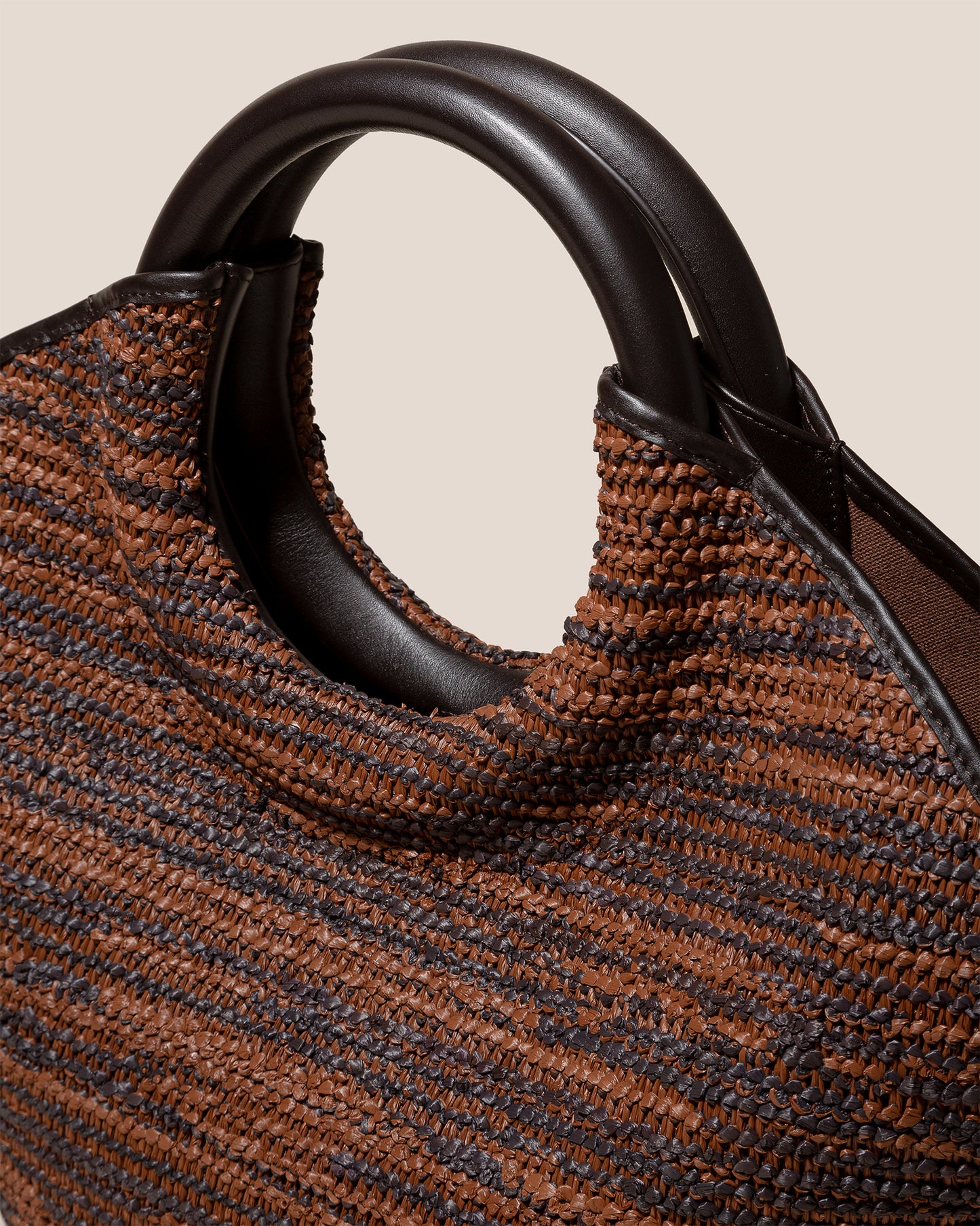 CABASSA RAFFIA BICOLOUR - Round-handle Tote Bag