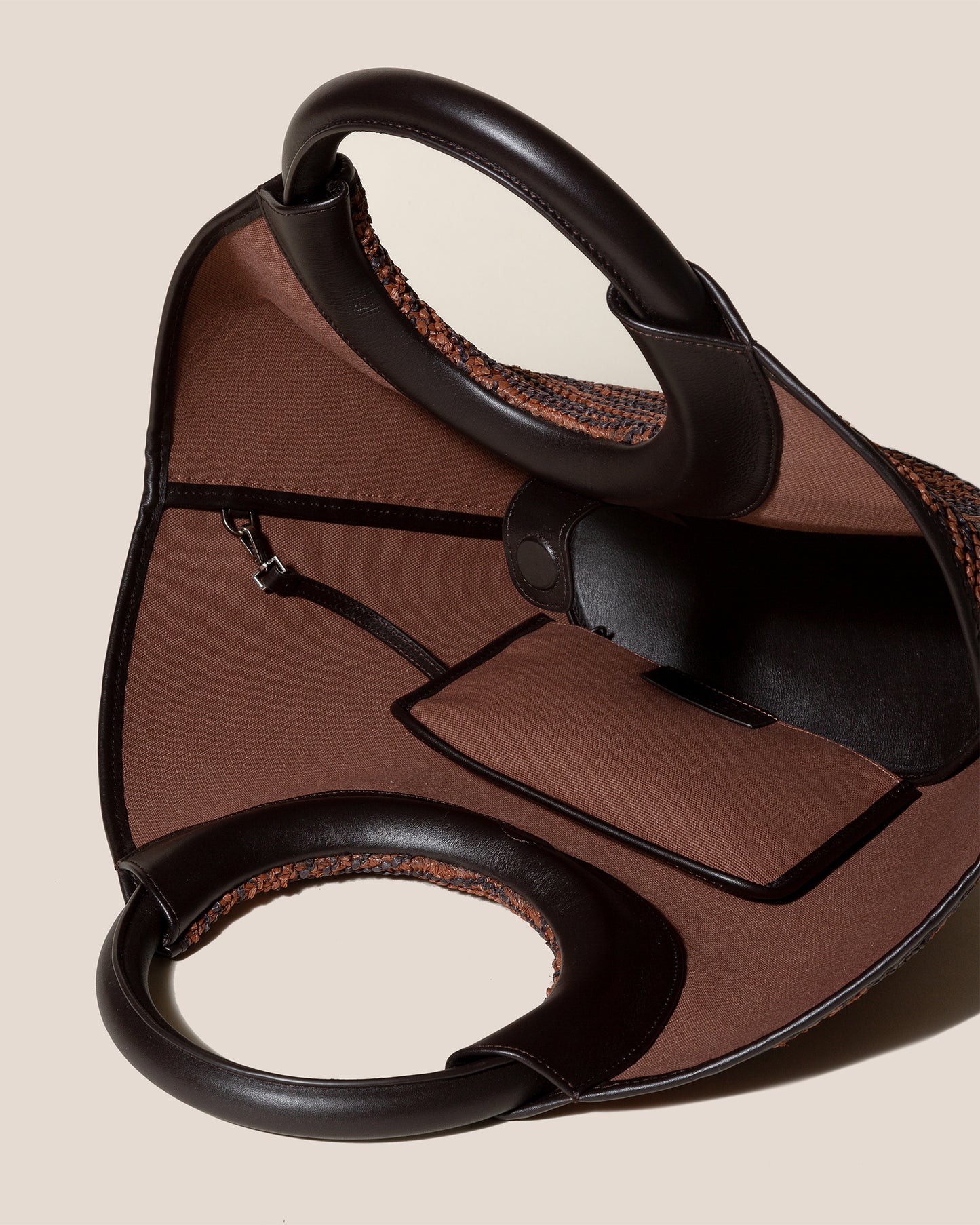 CABASSA RAFFIA BICOLOUR - Round-handle Tote Bag