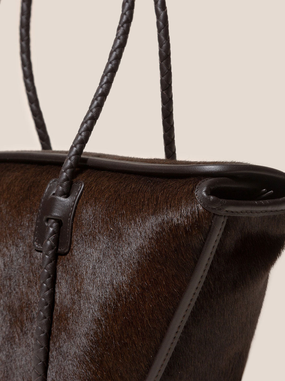 FORNA CALF HAIR - Leather Framed Shoulder Bag