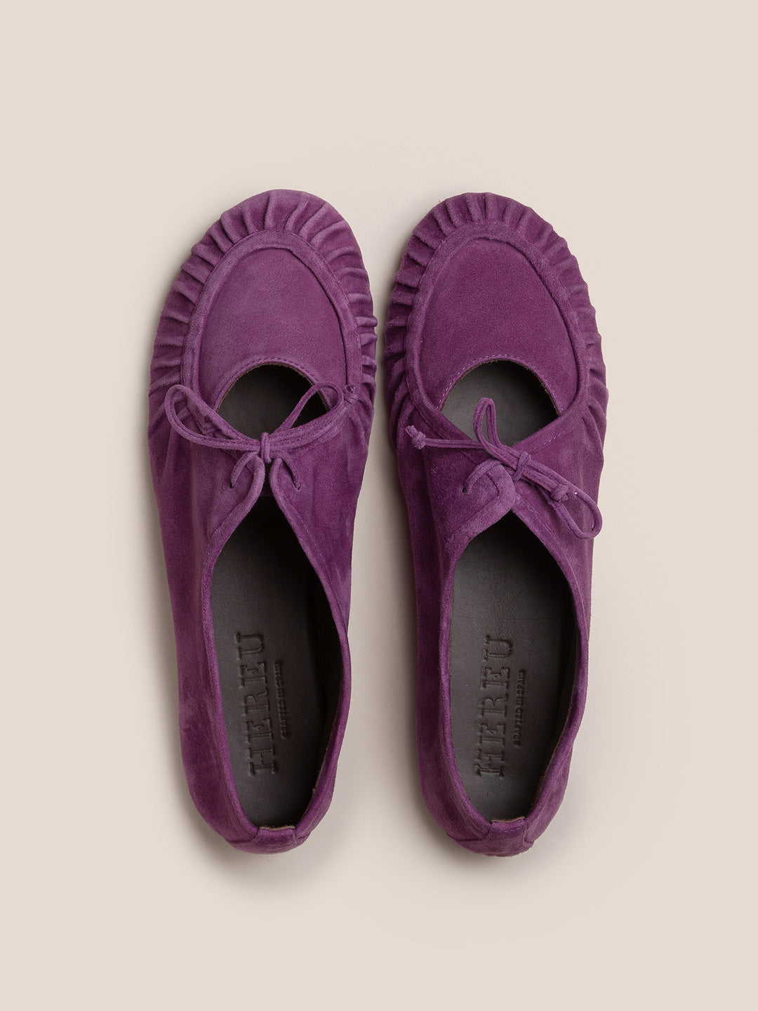 COVETA SUEDE - Pleated Lace-up Loafer