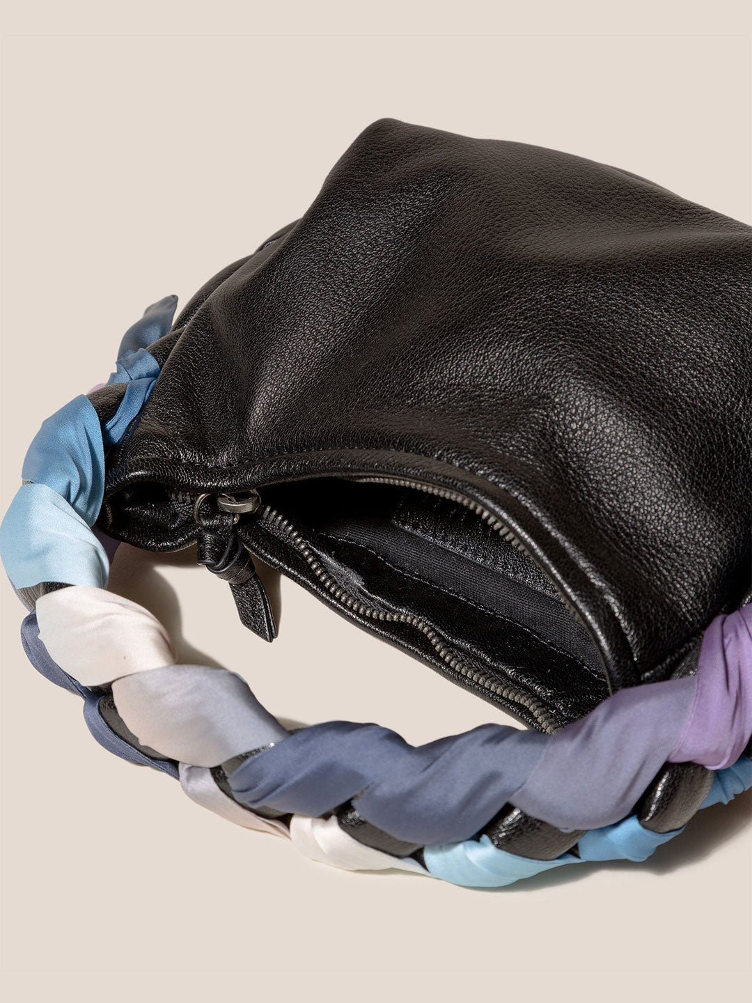 ESPIGA MINI FOULARD - Plaited Padded-detail Shoulder Bag