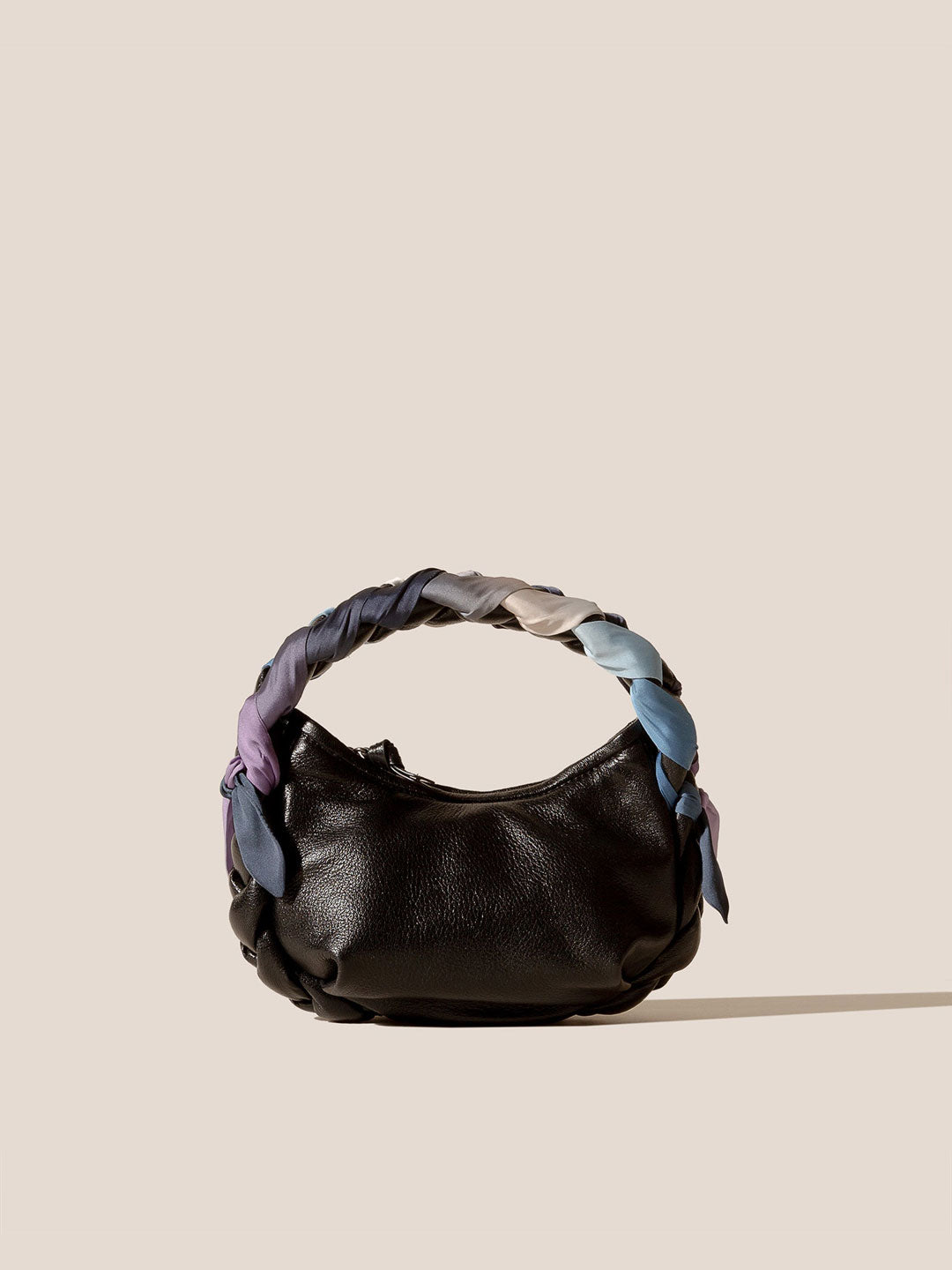 ESPIGA MINI FOULARD - Plaited Padded-detail Shoulder Bag